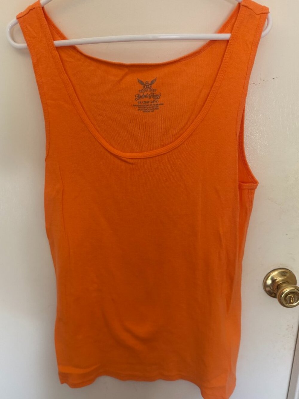 Faded Glory Orange Tank Top W 4X